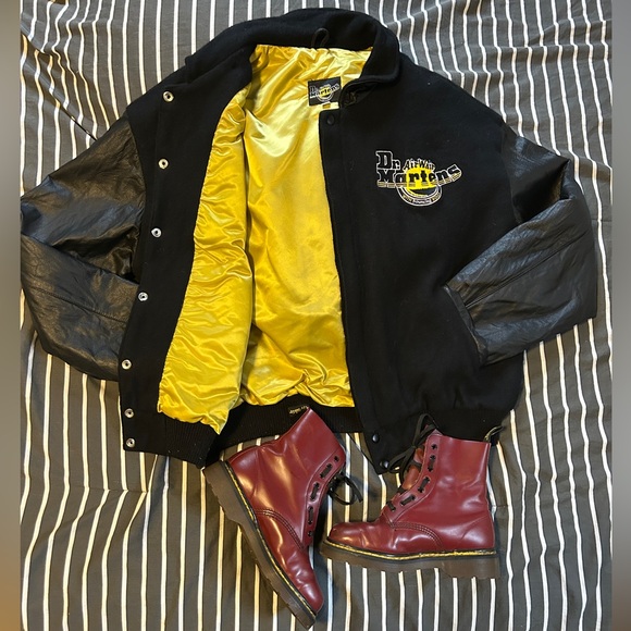 ❌SOLD❌Dr martens vintage wool and leather warm jacket coat size medium - Picture 4 of 8